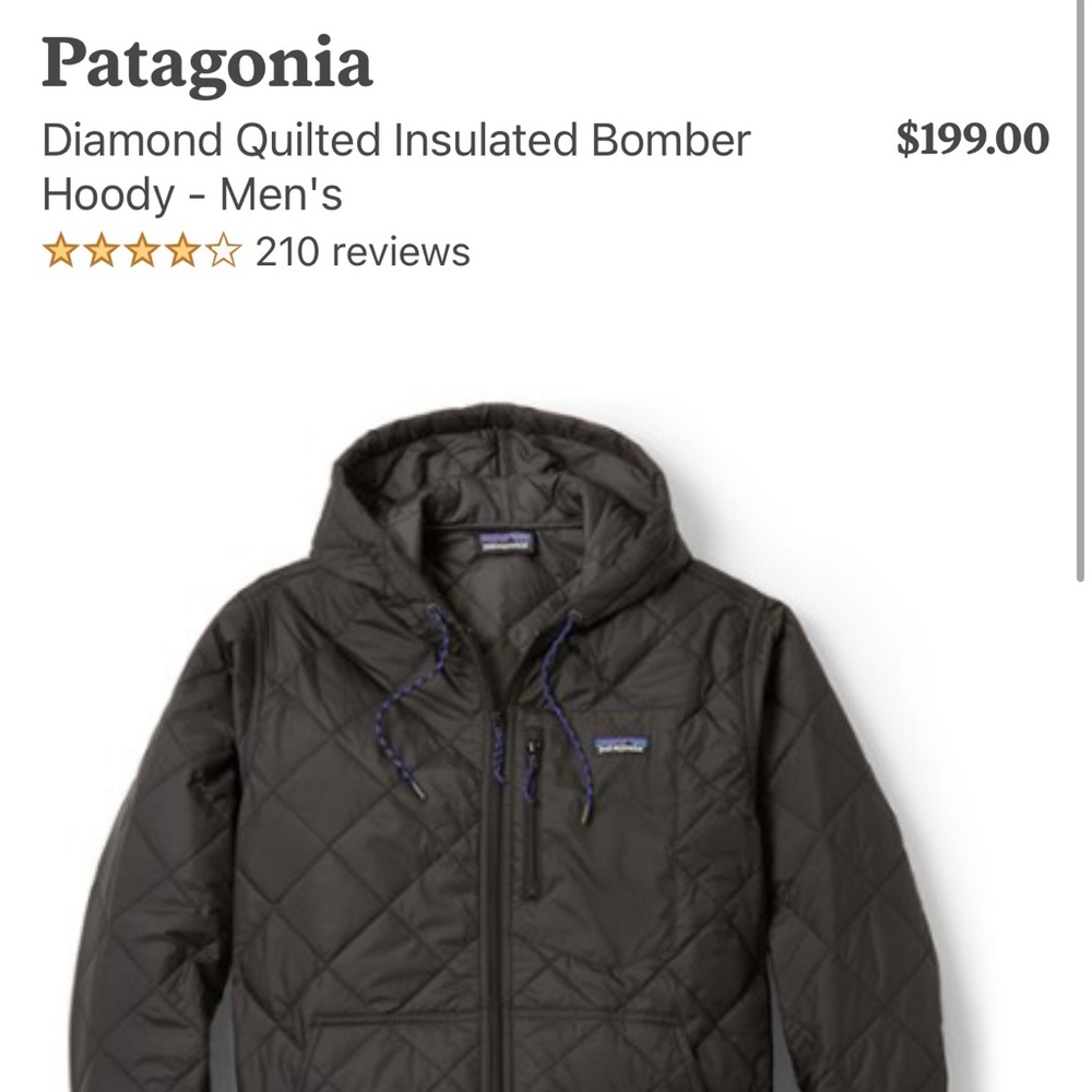 Patagonia Men's Diamond Quilted Puffer Jacket